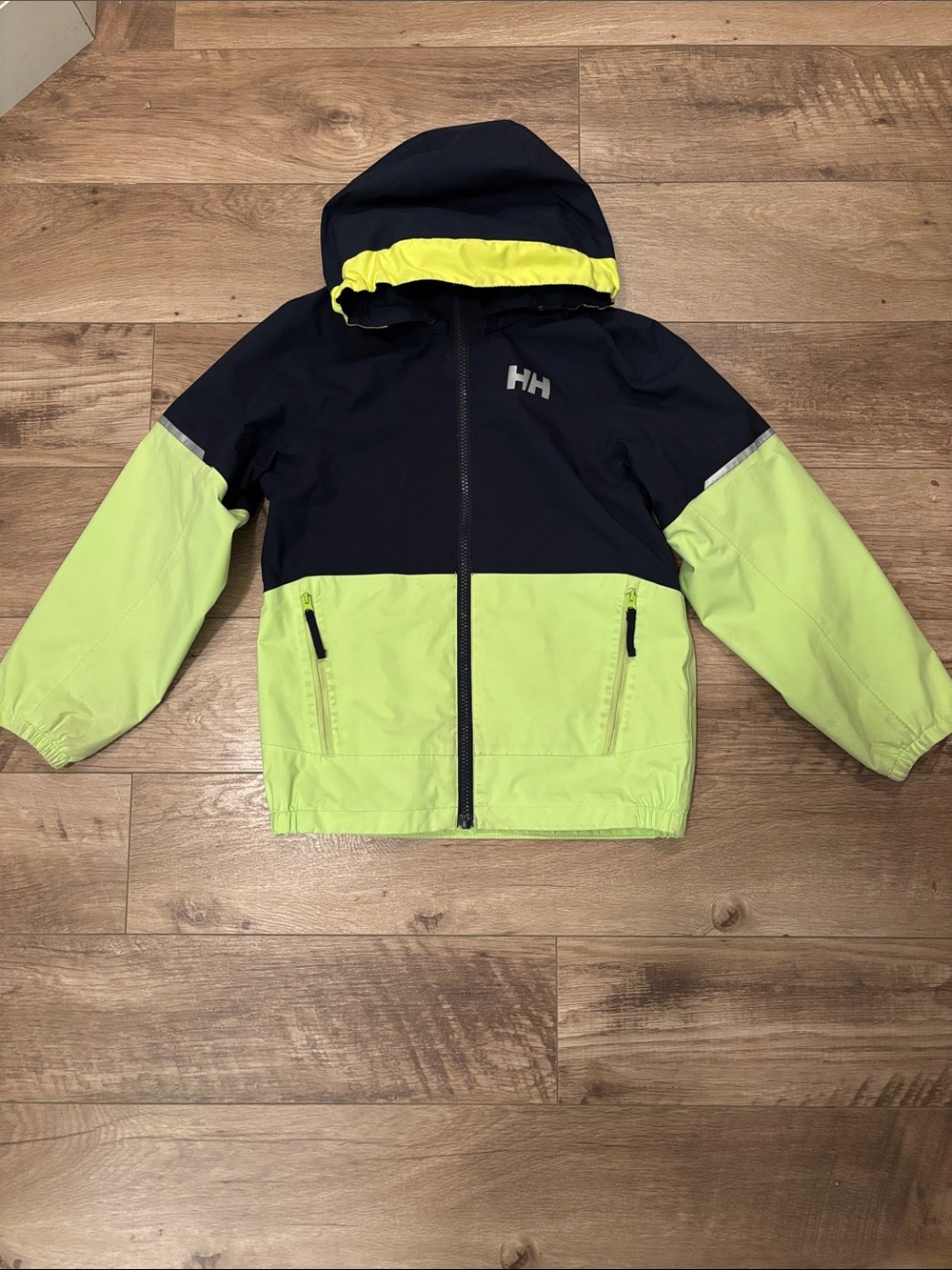 Helly Hansen Black & Neon Yellow Two-Tone Hooded Jacket